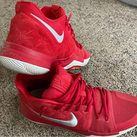 Nike ‘Red Suede’ Kyrie 3’s Sz 11 - Picture 1 of 12